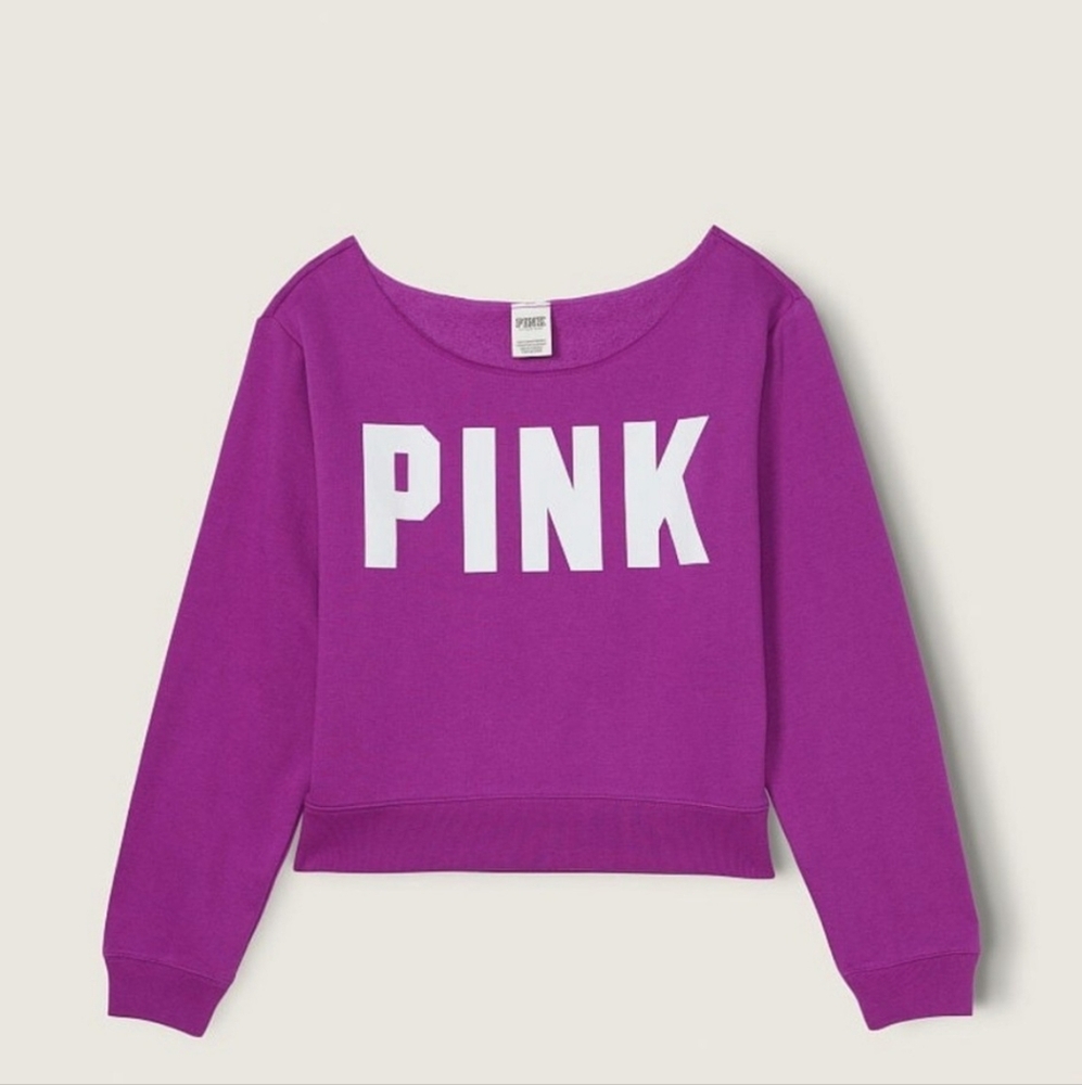 Victoria's Secret Purple Sweater with White Logo